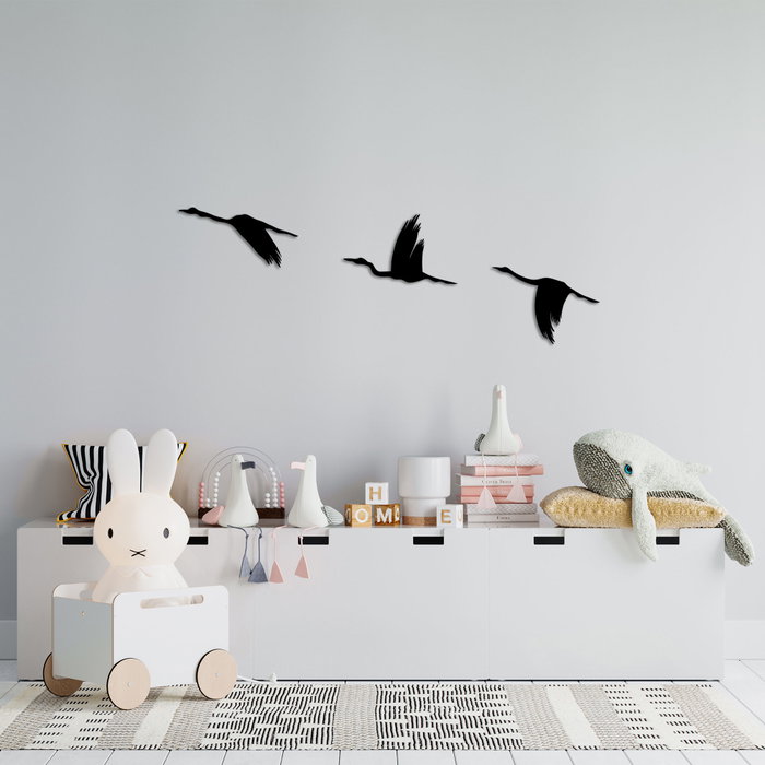 Wallity Migrant Birds - 291 Escultura de pared metálica Negra Wallity Migrant Birds - 291 Escultura de pared metálica Negra